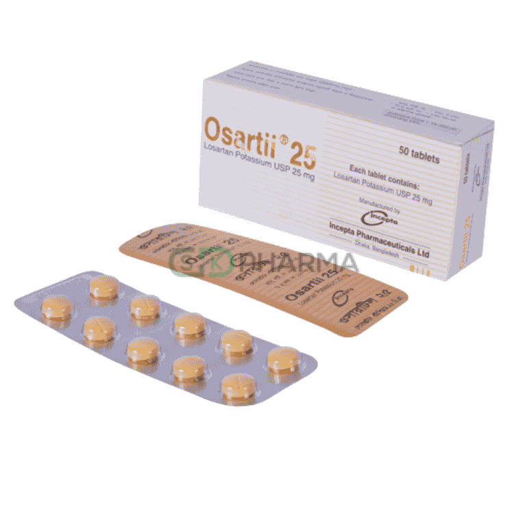 Osartil Tablet 25 mg (Losartan Potassium)