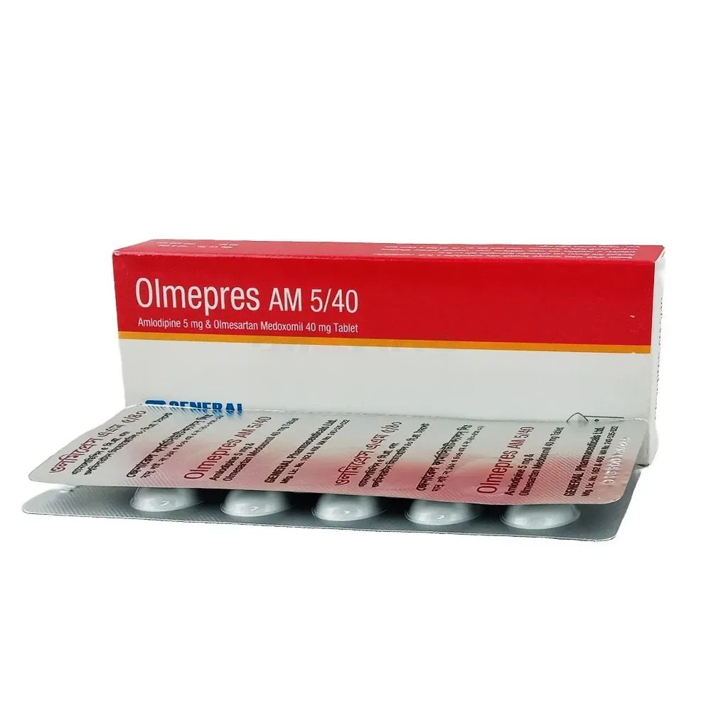 Olmepres AM Tablet, Amlodipine Besilate + Olmesartan Medoxomil 5 mg+40 mg