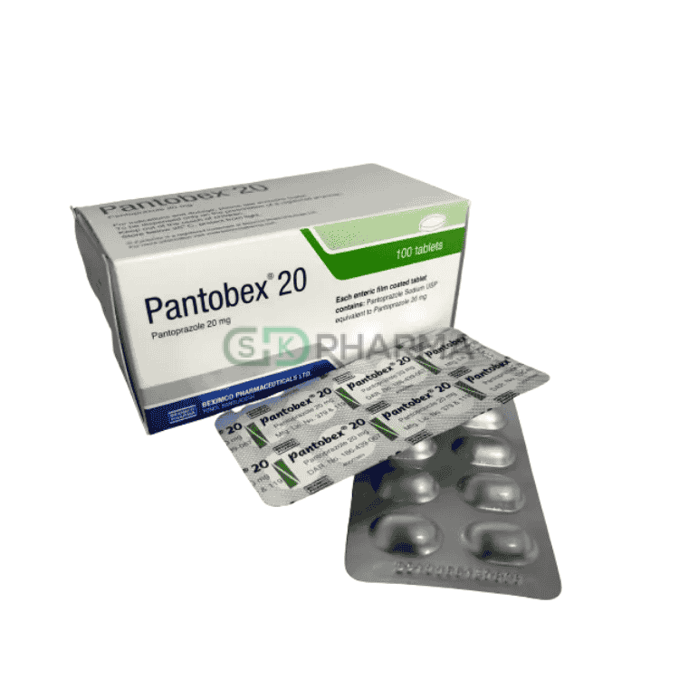 Pantobex Tablet 20 mg (Pantoprazole Sodium)