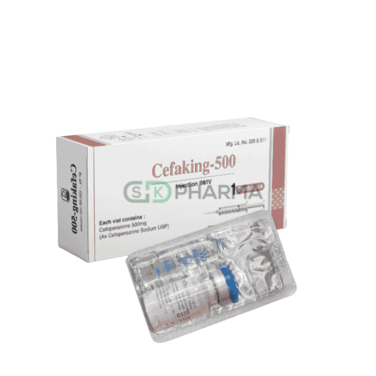 Cefaking Injection 500 mg/vial (Cefoperazone Sodium)