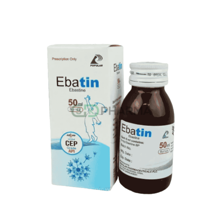 Ebatin Syrup 5 mg/5 ml (Ebastine)