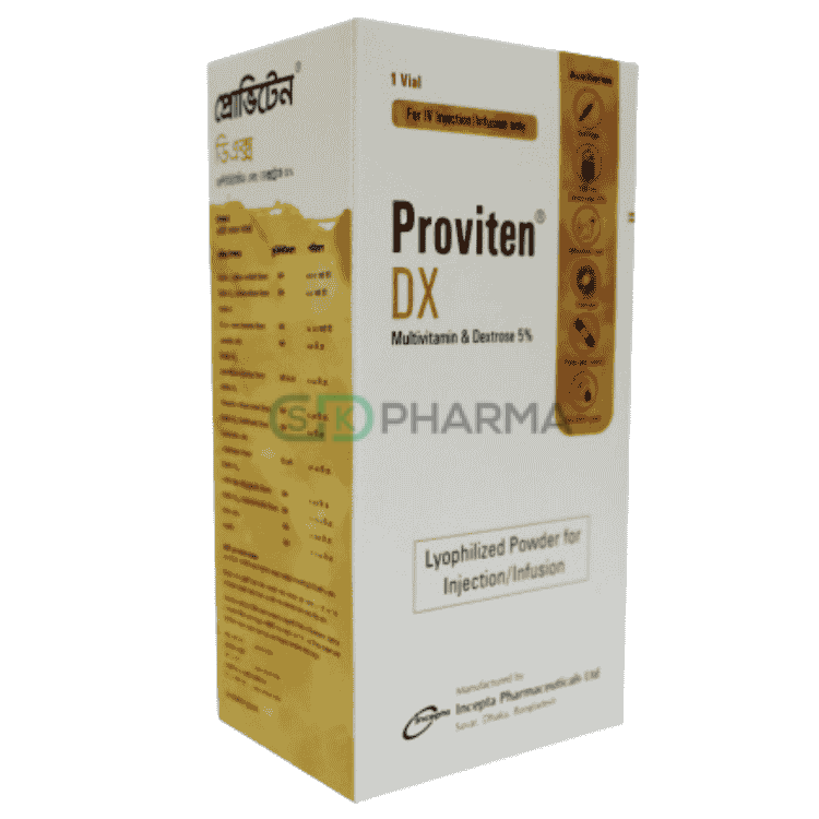 Proviten DX Injection (Multivitamin [water & fat soluble] + 5% Dextrose)