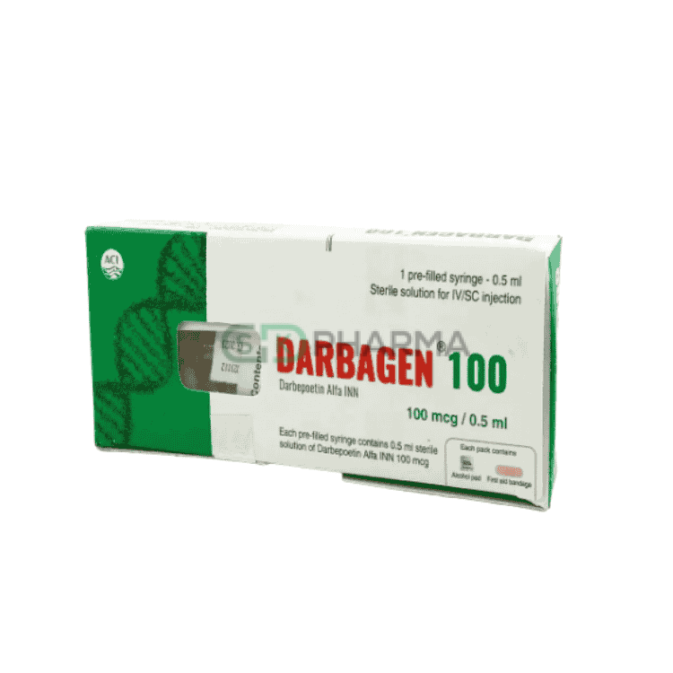 Darbagen Injection 100 mcg/0.5 ml (Darbepoetin Alfa)