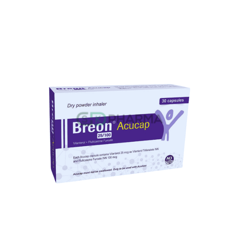 Breon Inhalation Capsule 25 mcg+100 mcg (Vilanterol Trifenatate + Fluticasone Furoate)
