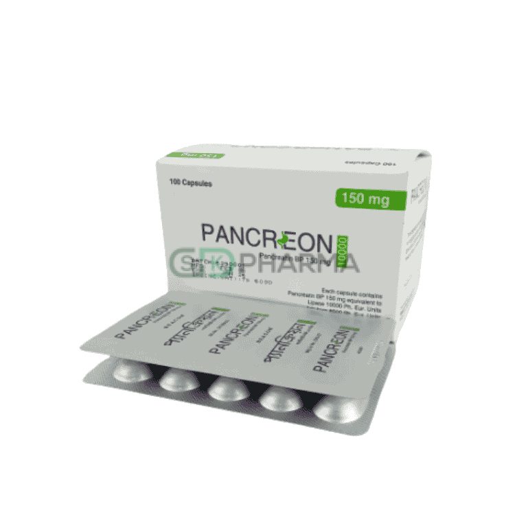 Pancreon 10000 Capsule 150 mg (Pancreatin [High Lipase])