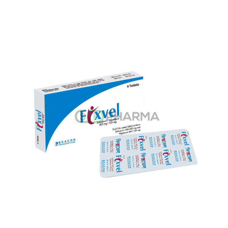 Fixvel Tablet 400 mg+100 mg (Sofosbuvir + Velpatasvir)