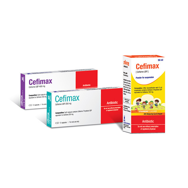 Cefimax Powder for Suspension 50ml, Cefixime Trihydrate 100 mg/5 ml