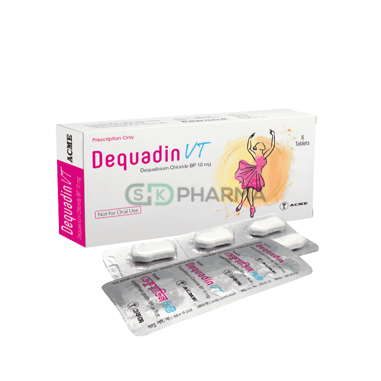 Dequadin VT Vaginal Tablet 10 mg (Dequalinium Chloride)
