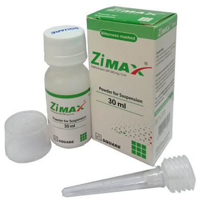 Zimax Powder for Suspension 30 ml drop, Azithromycin Dihydrate 200 mg/5 ml