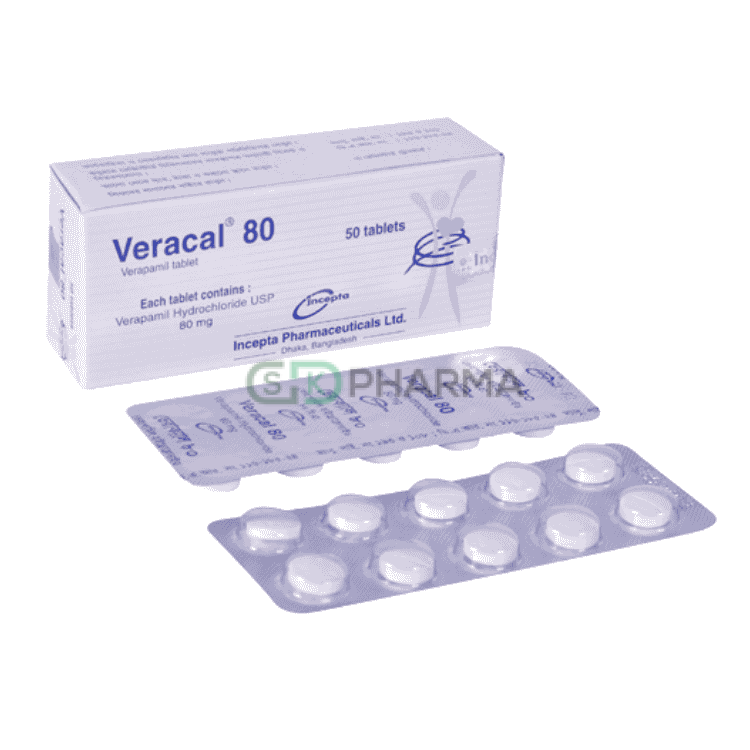 Veracal Tablet 80 mg (Verapamil Hydrochloride)
