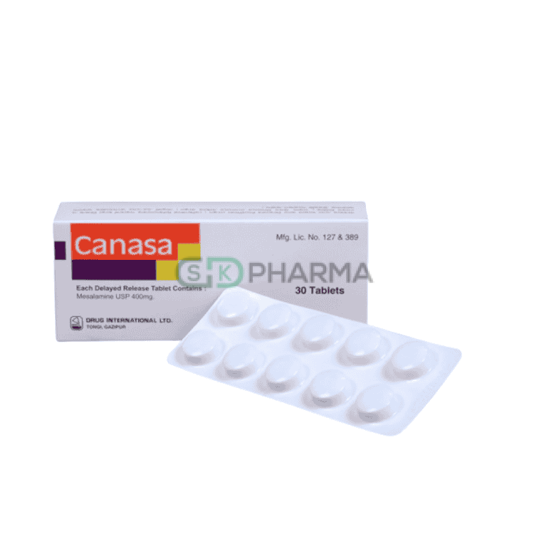 Canasa Tablet 400 mg (Mesalazine [5-aminosalicylic acid])