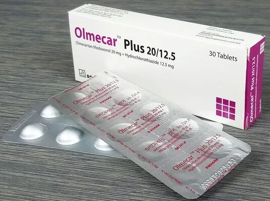 Olmecar Plus Tablet, Olmesartan Medoxomil + Hydrochlorothiazide 20 mg+12.5 mg
