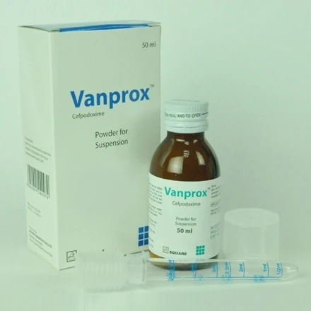 Vanprox Powder for Suspension 50 ml bottle, Cefpodoxime Proxetil 40 mg/5 ml