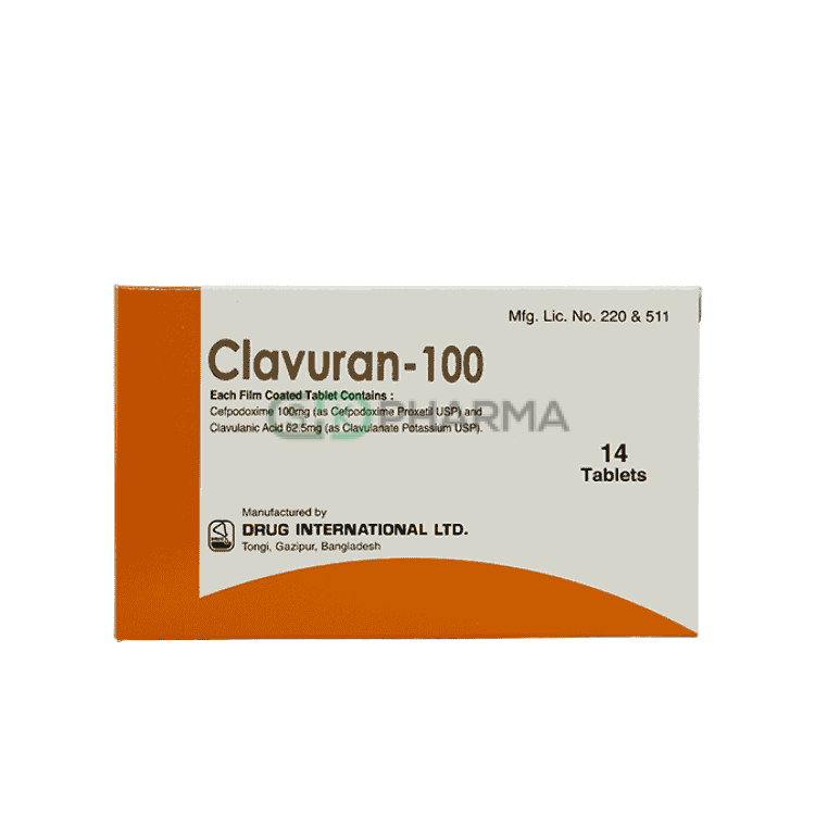 Clavuran Tablet 100 mg+62.5 mg (Cefpodoxime Proxetil + Clavulanic Acid)