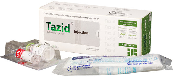 Tazid IM/IV Injection, Ceftazidime Pentahydrate 1 gm/vial