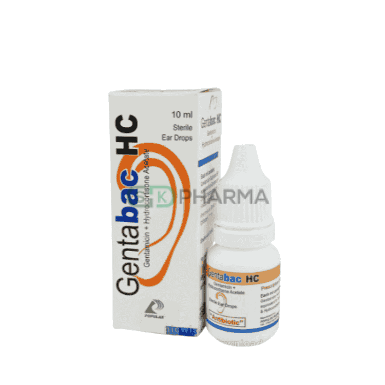 Gentabac HC Ear Drop 0.3%+1% (Gentamicin + Hydrocortisone Acetate)