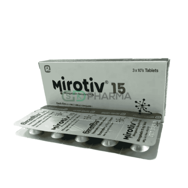 Mirotiv Tablet 15 mg (Mirogabalin Besylate)