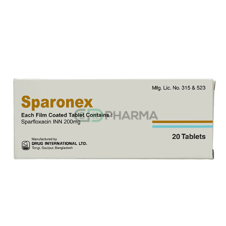 Sparonex Tablet 200 mg (Sparfloxacin)