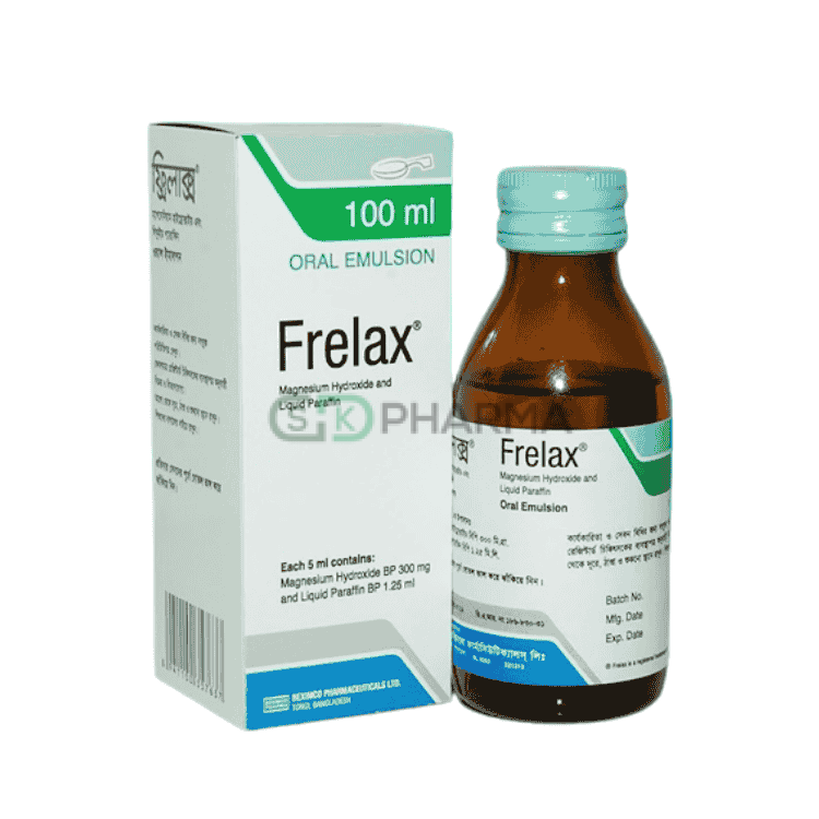 Frelax Emulsion (300 mg+1.25 ml)/5 ml (Magnesium Hydroxide + Liquid Paraffin)