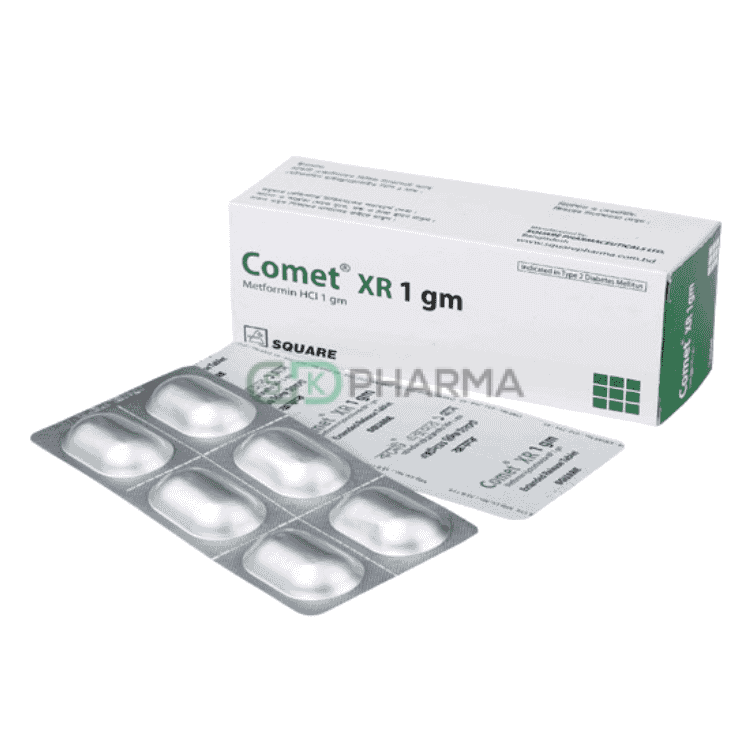 Comet XR Tablet 1000 mg (Metformin Hydrochloride)