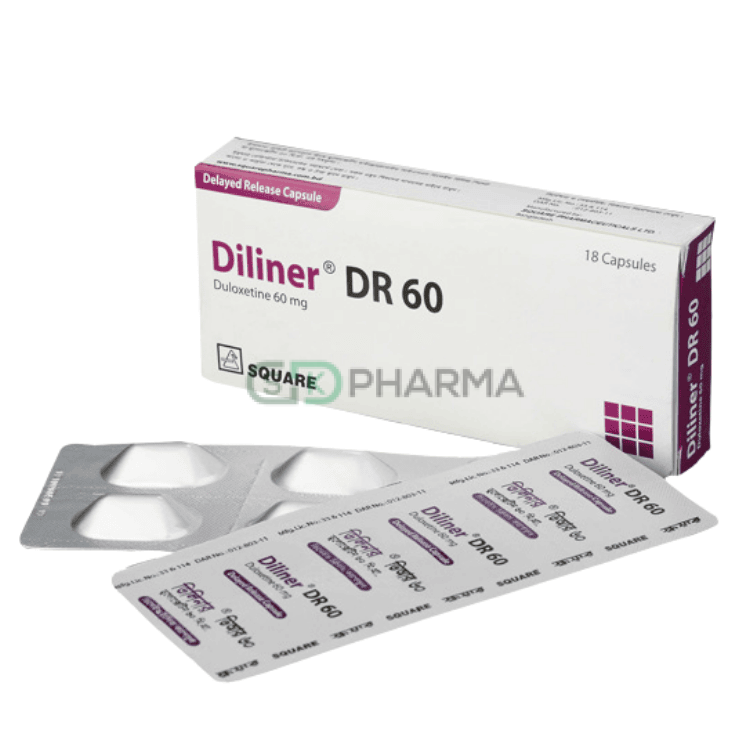 Diliner DR Capsule 60 mg (Duloxetine Hydrochloride)