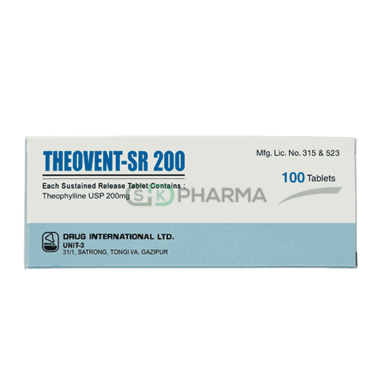 Theovent-SR Tablet 200 mg (Theophylline)