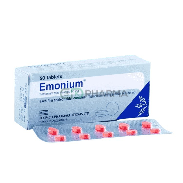 Emonium Tablet 50 mg (Tiemonium Methylsulfate)