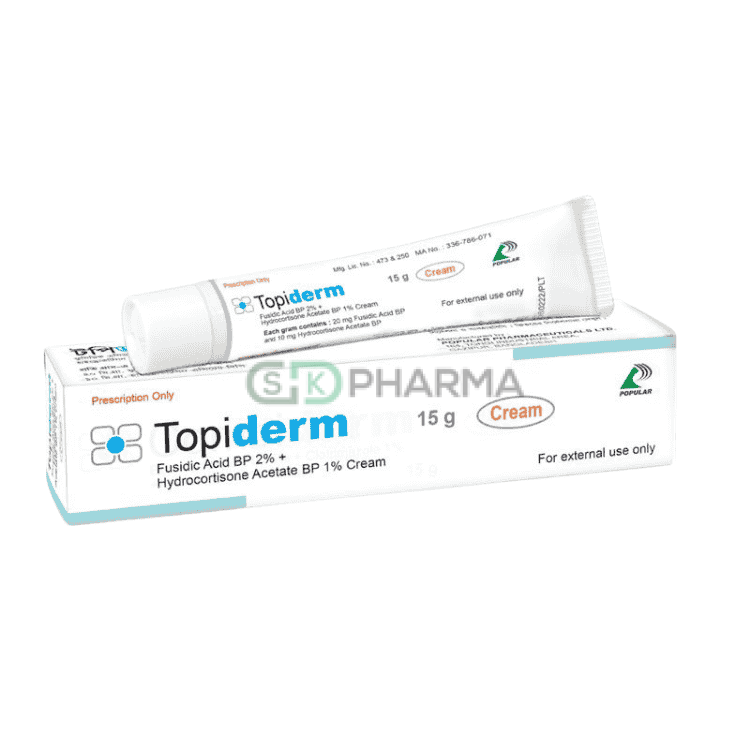 Topiderm Cream 2%+1% (Fusidic acid + Hydrocortisone)