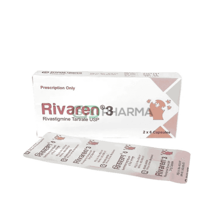 Rivaren Capsule 3 mg (Rivastigmine Tartrate)