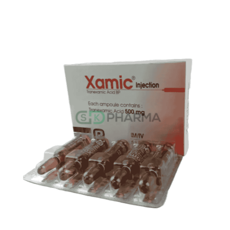Xamic Injection 500 mg/5 ml (Tranexamic Acid)