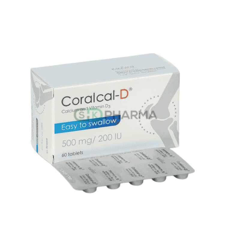 CoralCal-D Tablet 500 mg+200 IU (Coral Calcium + Vitamin D3)