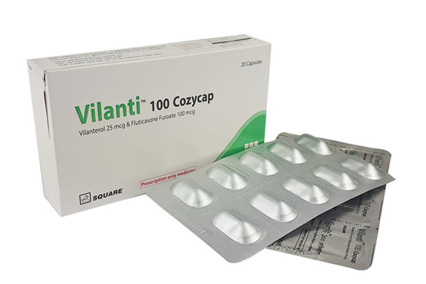 Vilanti Dry Powder Inhalation Capsule (DPI), Vilanterol Trifenatate + Fluticasone Furoate 25 mcg+100 mcg