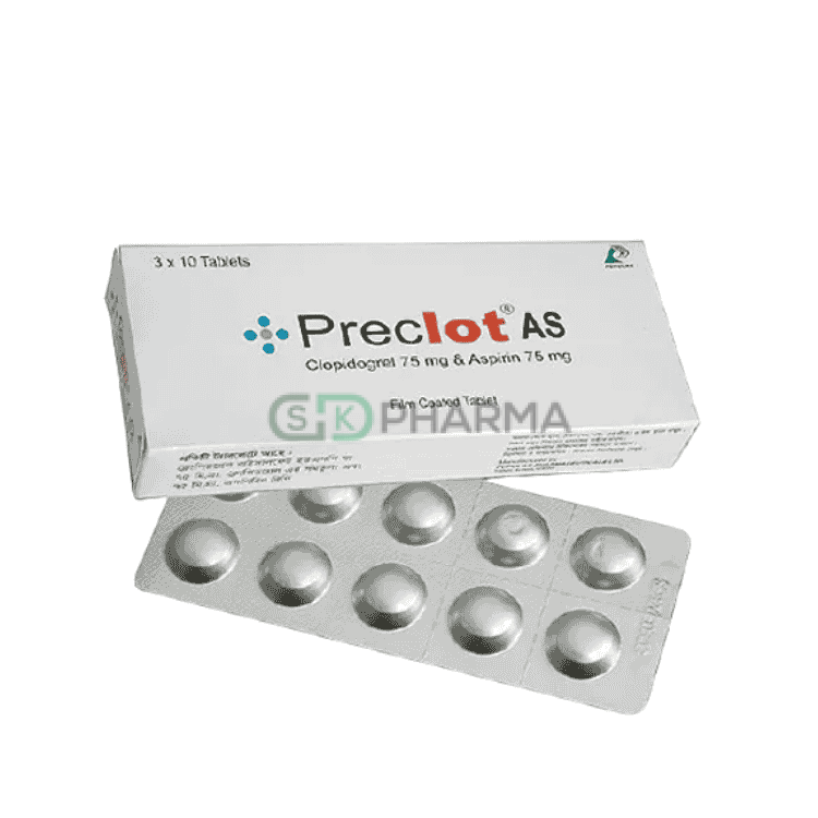 Preclot AS Tablet 75 mg+75 mg (Clopidogrel + Aspirin)