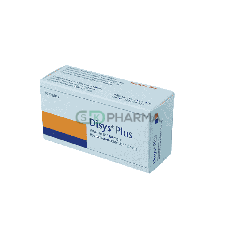 Disys Plus Tablet 80 mg+12.5 mg (Valsartan + Hydrochlorothiazide)