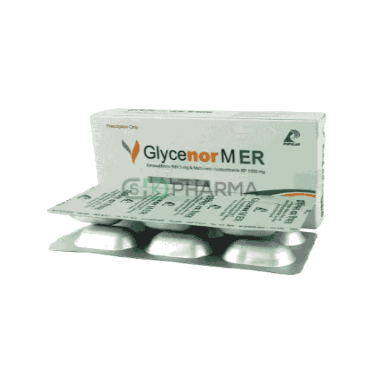 Glycenor M ER Tablet 5 mg+1000 mg (Empagliflozin + Metformin Hydrochloride)