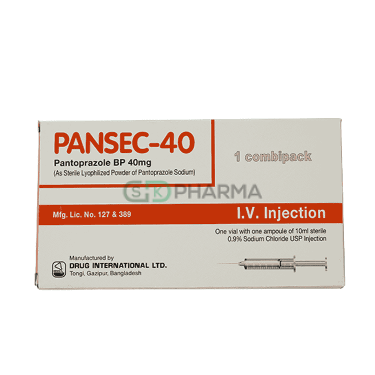 Pansec Injection 40 mg/vial (Pantoprazole Sodium)