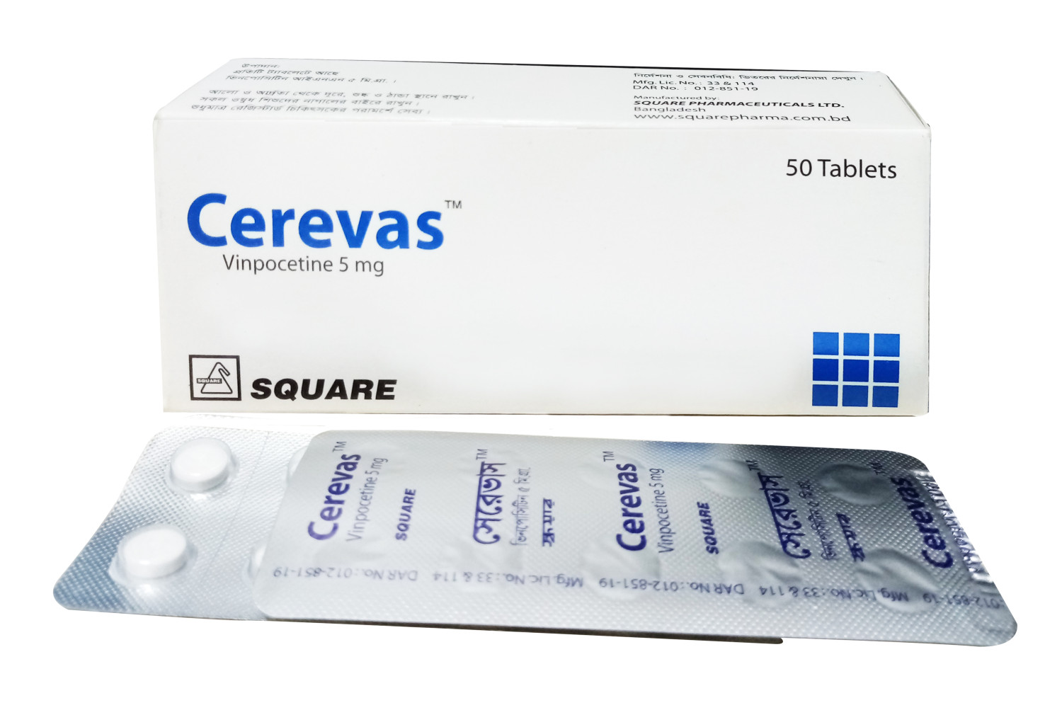 Cerevas Tablet, Vinpocetine 5 mg
