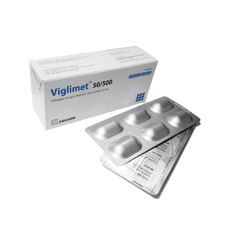 Viglimet Tablet 50 mg+500 mg (Vildagliptin + Metformin Hydrochloride)