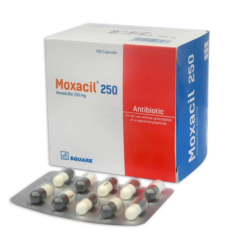 Moxacil Capsule, Amoxicillin Trihydrate 250 mg