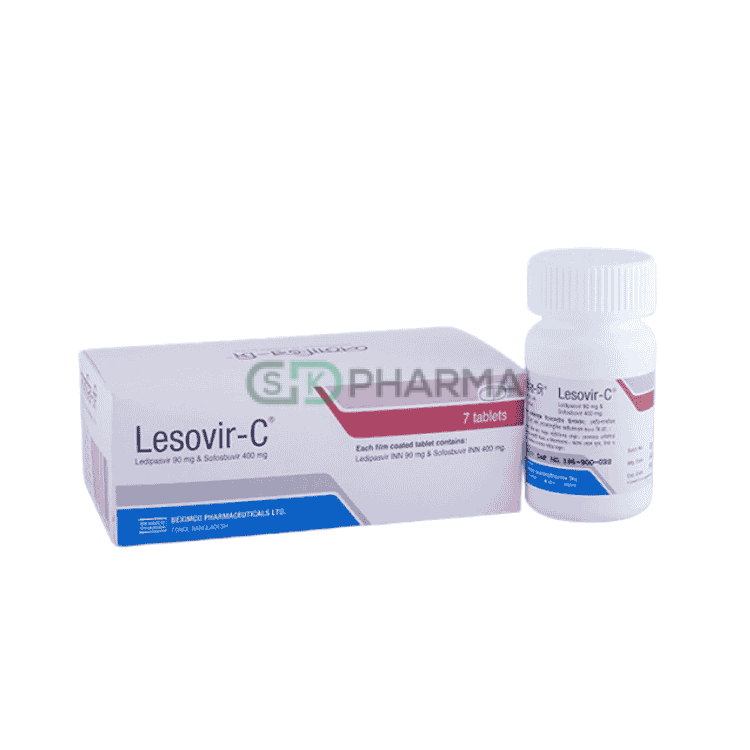 Lesovir-C Tablet 90 mg+400 mg (Ledipasvir + Sofosbuvir)
