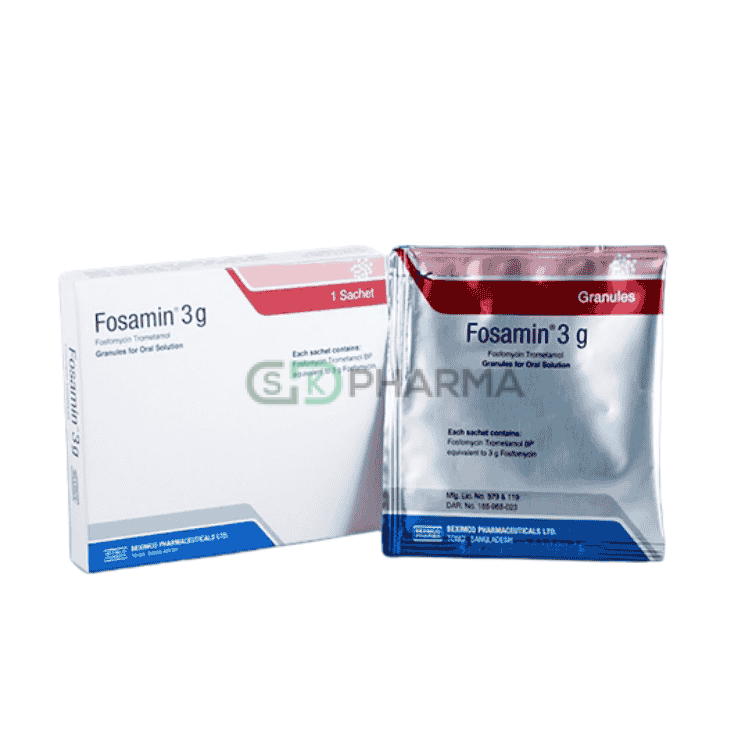 Fosamin Powder 3 gm/sachet (Fosfomycin Trometamol)