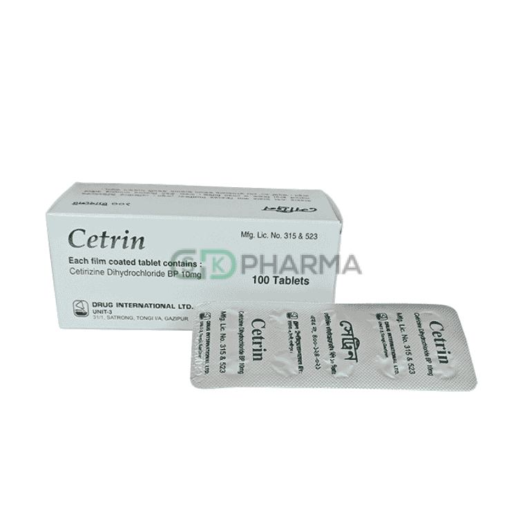 Cetrin Capsule 10 mg Cetirizine (Hydrochloride)