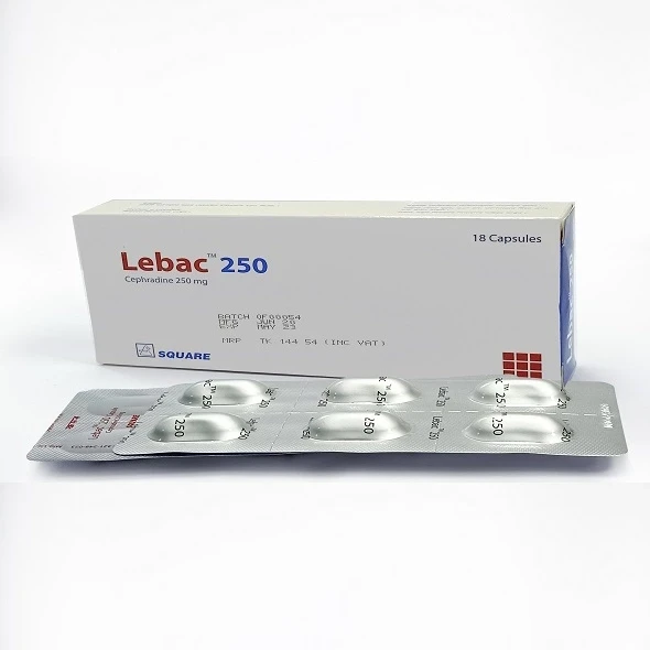 Lebac Capsule, Cephradine 250 mg
