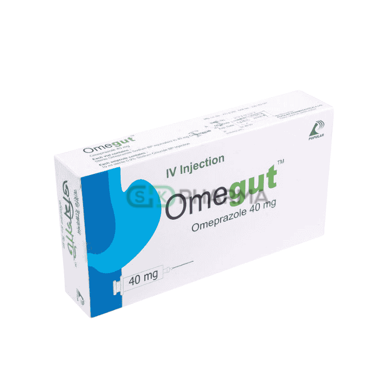 Omegut Injection 40 mg/vial (Omeprazole)