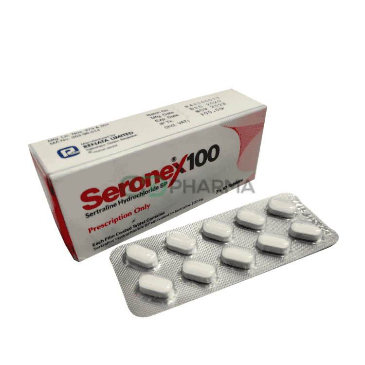 Seronex Tablet 100 mg (Sertraline Hydrochloride)