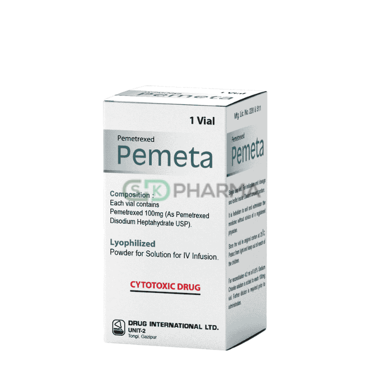Pemeta Injection 100 mg/4 ml (Pemetrexed)