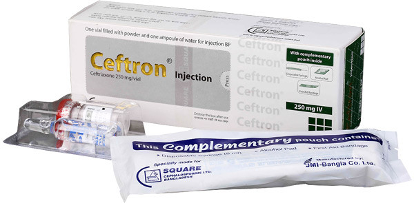 Ceftron IV Injection, Ceftriaxone Sodium 250 mg/vial