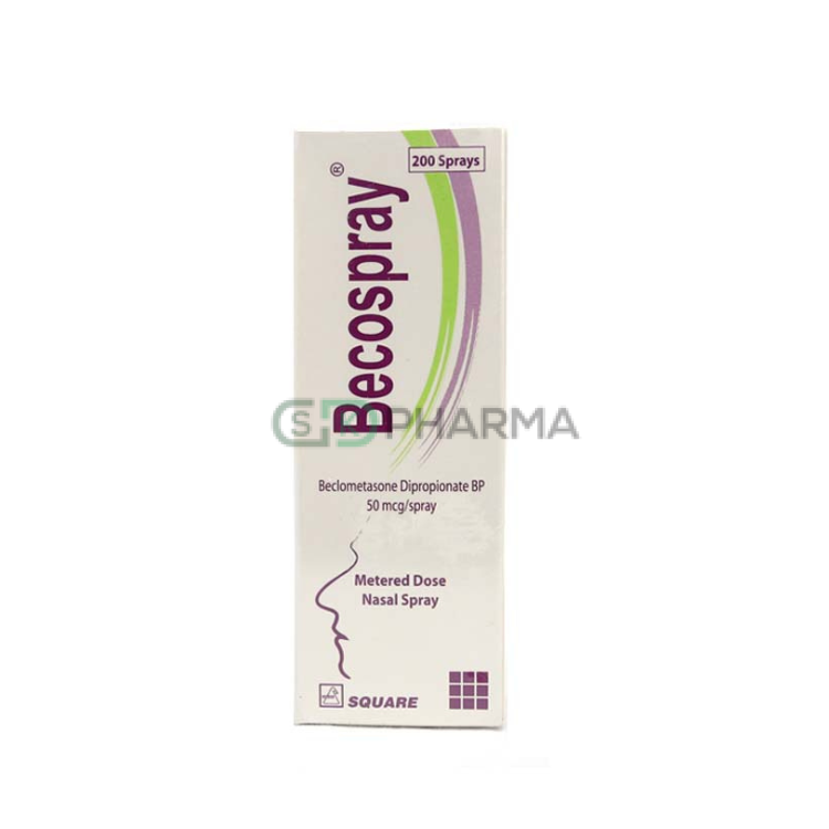 Becospray Nasal Spray 50 mcg/spray (Beclomethasone Dipropionate (Nasal Spray))