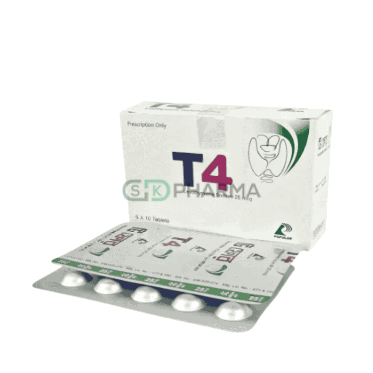 T4 Tablet 25 mcg (Levothyroxine Sodium)