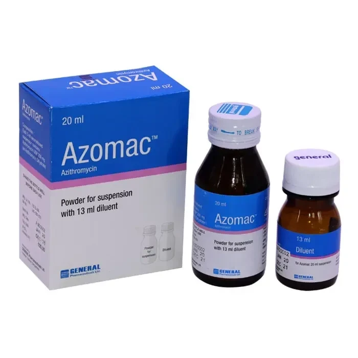 Azomac Powder for Suspension 20 ml bottle, Azithromycin Dihydrate 200 mg/5 ml